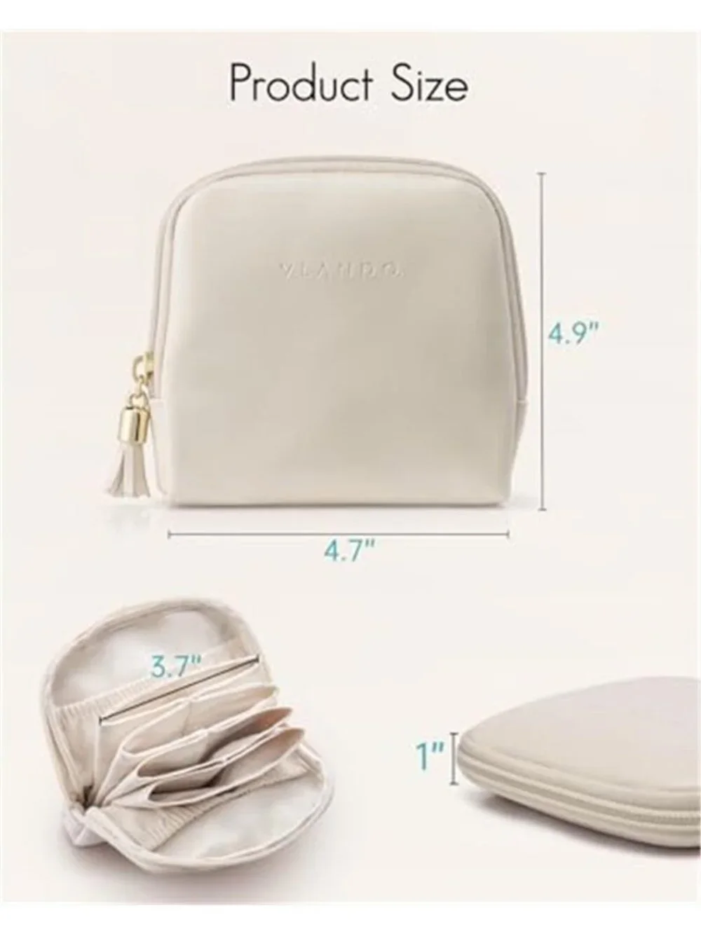 Travel Jewelry Case Organizer Portable Faux Leather Storage Box Necklace Holder-